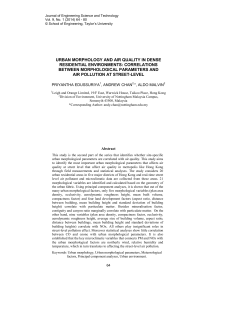 Urban morphology and air quality in dense residential