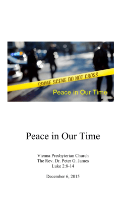 Peace in Our Time - Vienna Presbyterian Church