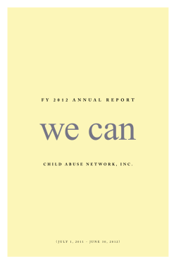 FY 2 0 1 2 ANNUALRE p ORT