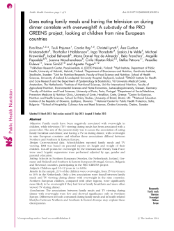 Does eating family meals and having the television on during dinner