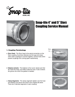 Snap-tite 4&rdquo; and 5&rdquo; Storz Coupling Service Manual