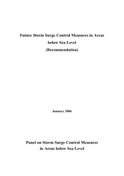 Future Storm Surge Control Measures in Areas below Sea Level