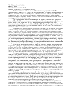 The Okinawa Memory Initiative Okinawa, Japan International House