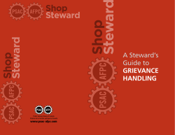 A Steward`s Guide to Grievance HandlinG