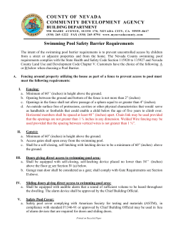 Swimming Pool Barrier Form