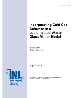 Incorporating Cold Cap Behavior in a Joule-heated