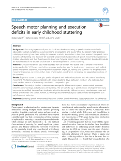 Speech motor planning and execution deficits in