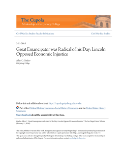 Great Emancipator was Radical of his Day: Lincoln Opposed
