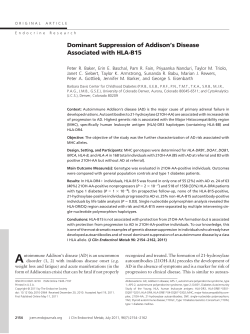Dominant Suppression of Addison`s Disease
