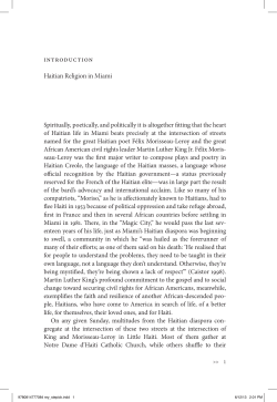 Introduction Haitian Religion in Miami