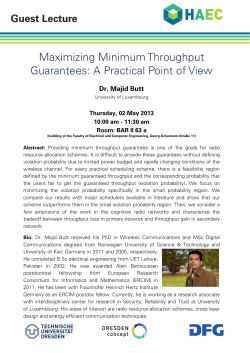 Maximizing Minimum Throughput Guarantees: A Practical Point of