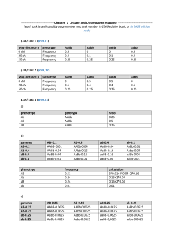 Chapter 7 Linkage and Chromosome Mapping