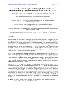 Accelerated Climate Ageing of Building Materials and