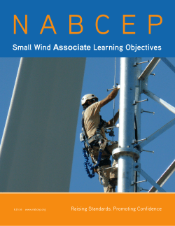 Small Wind Associate Learning Objectives