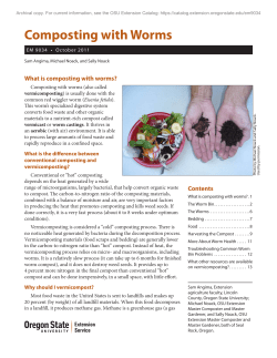 Composting with Worms - Oregon State University