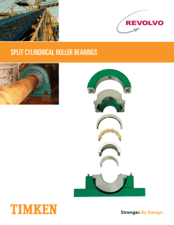 split cylindrical roller bearings