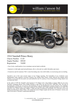 1914 Vauxhall Prince Henry