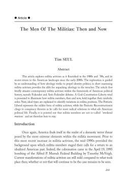 The Men Of The Militias: Then and Now