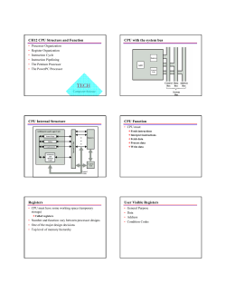 CH12 CPU Structure and Function CPU with the system bus CPU