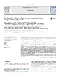 Obesity and its relation to depressive symptoms and sedentary