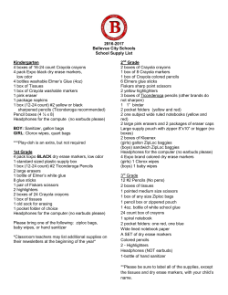 Elementary School Supply Lists