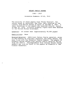 DELANO FAMILY PAPERS