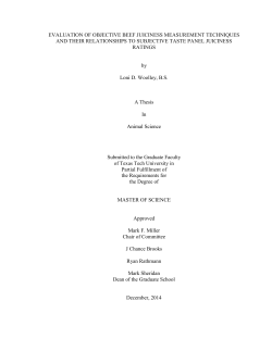 evaluation of objective beef juiciness measurement techniques and