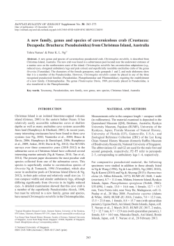 A new family, genus and species of cavernicolous crab