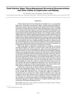 Fault Surface Maps: Three-Dimensional Structural Reconstructions