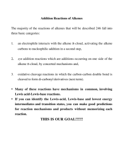 Addition to Alkenes