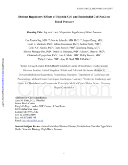 Distinct regulatory effects of myeloid cell and endothelial cell Nox2