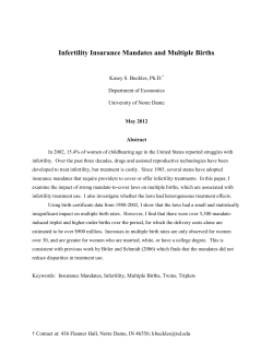 Infertility Insurance Mandates and Multiple Births
