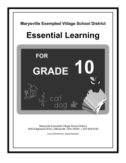 Essential Learning - Grade 10
