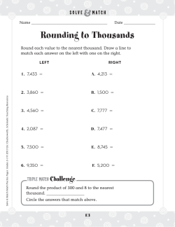Rounding to Thousands