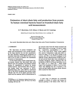 Estimation of short-chain fatty acid production from protein by human