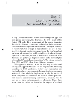 Step 2 Use the Medical Decision-Making Table