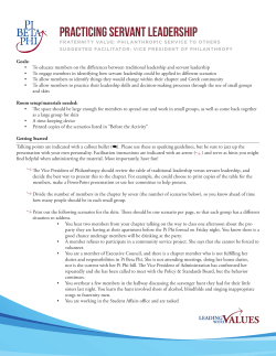 Practicing Servant Leadership