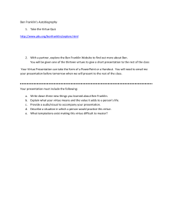 Ben Franklin Virtue Quiz