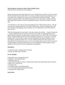 Maria Eug&eacute;nia Cerqueira da Mota`s Roast Stuffed Turkey From The