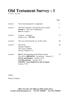 THE OLD TESTAMENT IS DIVIDED INTO FOUR SECTIONS