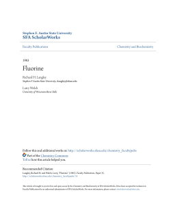 Fluorine - SFA ScholarWorks - Stephen F. Austin State University