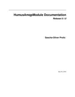 HumusAmqpModule Documentation