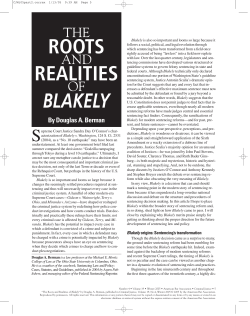 The Roots and Realities of Blakely