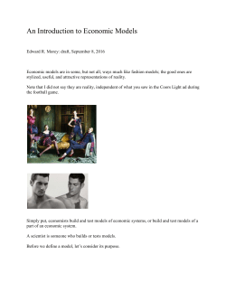 An Introduction to Economic Models