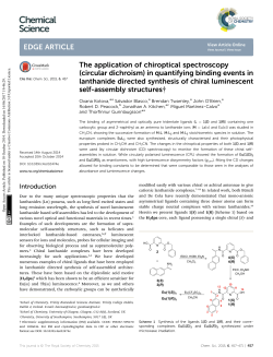 The application of chiroptical spectroscopy (circular dichroism) in