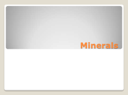 Minerals