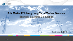 PJM Market Efficiency Long Term Window Overview Example B/C