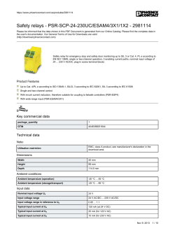 Safety relays - PSR-SCP-24-230UC/ESAM4/3X1/1X2