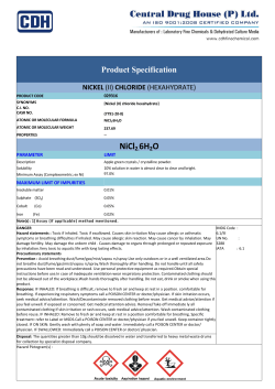 NiCl2.6H2O - CDH Fine Chemicals