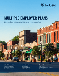 Multiple Employer Plans: Expanding Retirement Savings Opportunities